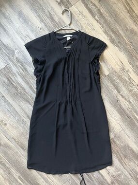 H&M, Size S, EU 38, Double-Layered, Pleated and Buttoned, Mini Dress